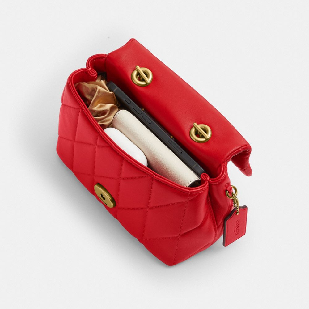 TABBY 絎縫裝飾 頂部手提把手袋