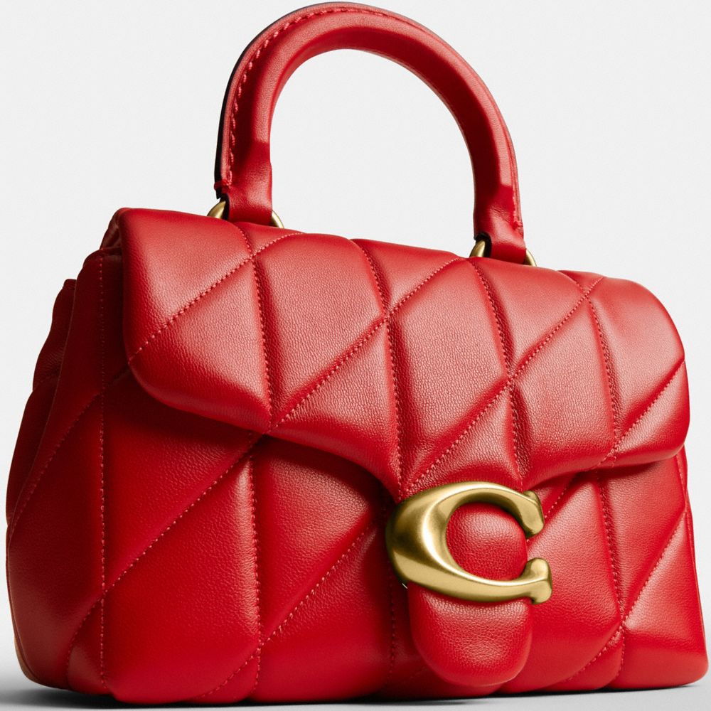 TABBY 絎縫裝飾 頂部手提把手袋