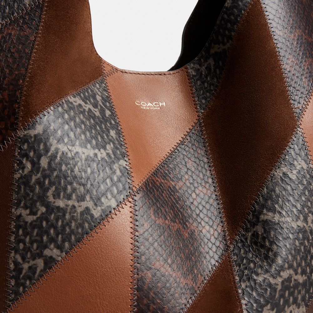 BROOKLYN SHOULDER BAG 39 WITH SNAKESKIN PATCHWORK