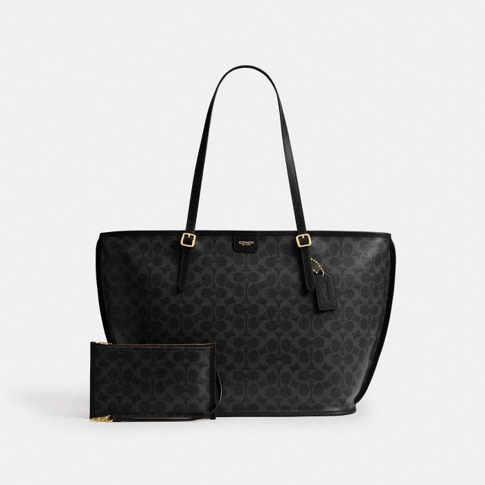 TAXI TOTE BAG IN SIGNATURE CANVAS