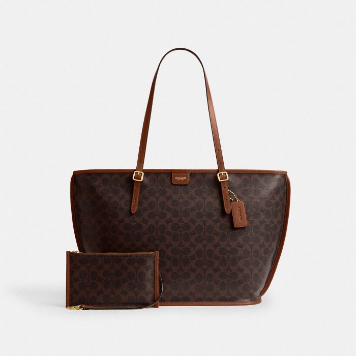 TAXI TOTE BAG IN SIGNATURE CANVAS