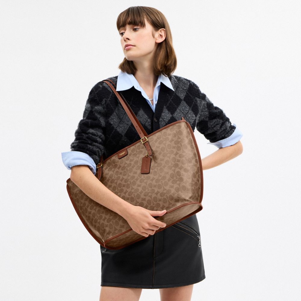 TAXI 經典 SIGNATURE 帆布托特手袋