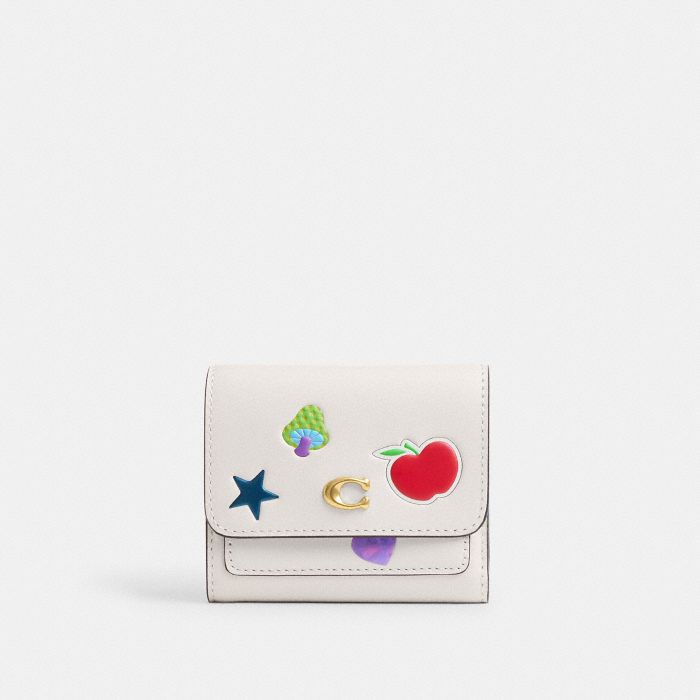 MILA SMALL FLAP WALLET WITH STICKER PRINT