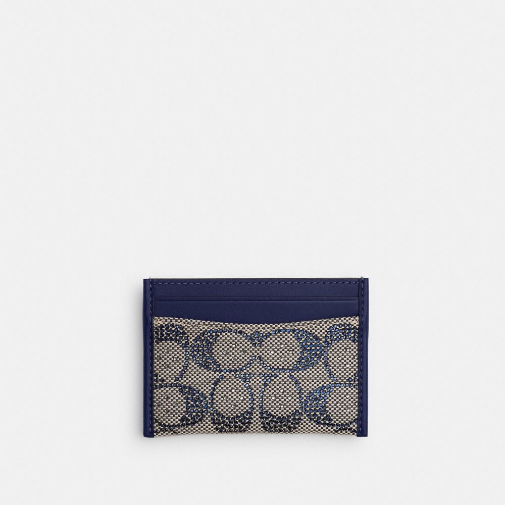 ESSENTIAL CARD CASE IN CRYSTAL SIGNATURE JACQUARD