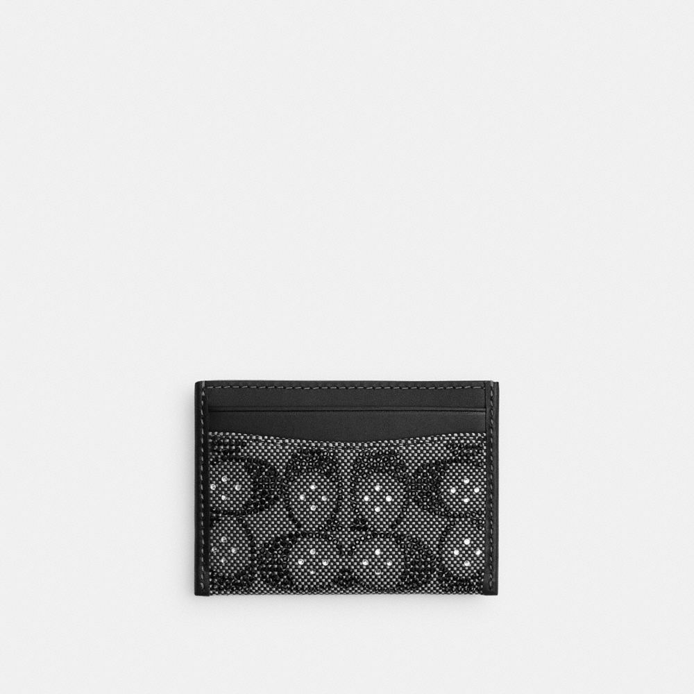 ESSENTIAL CARD CASE IN CRYSTAL SIGNATURE JACQUARD