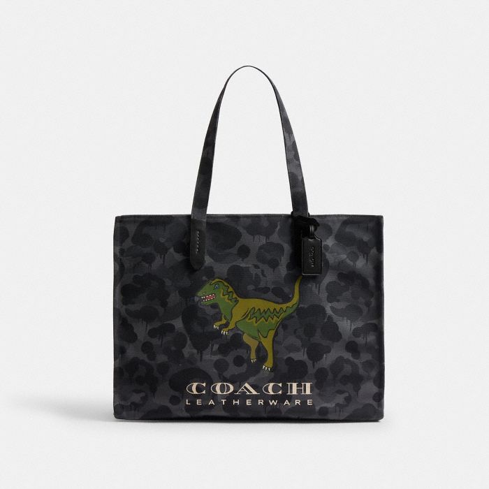 TOTE WITH CAMO PRINT AND REXY