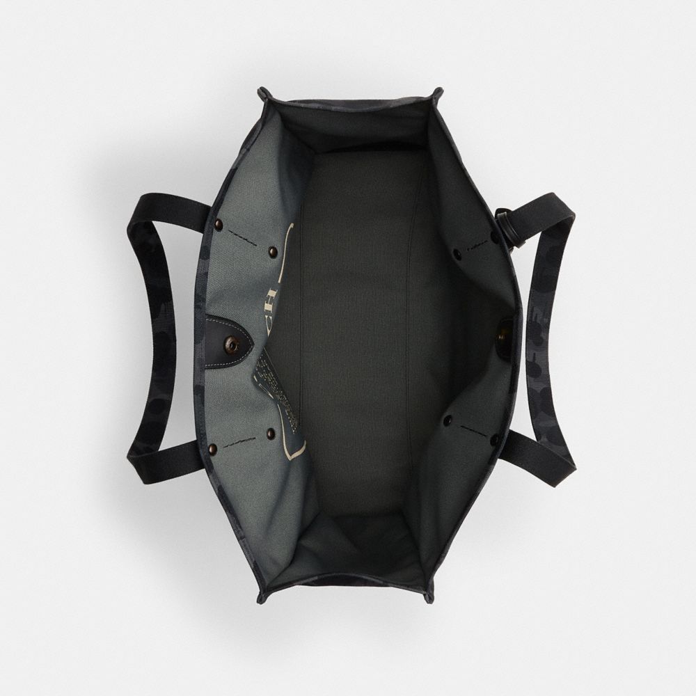 迷彩印花和REXY圖案托特手袋