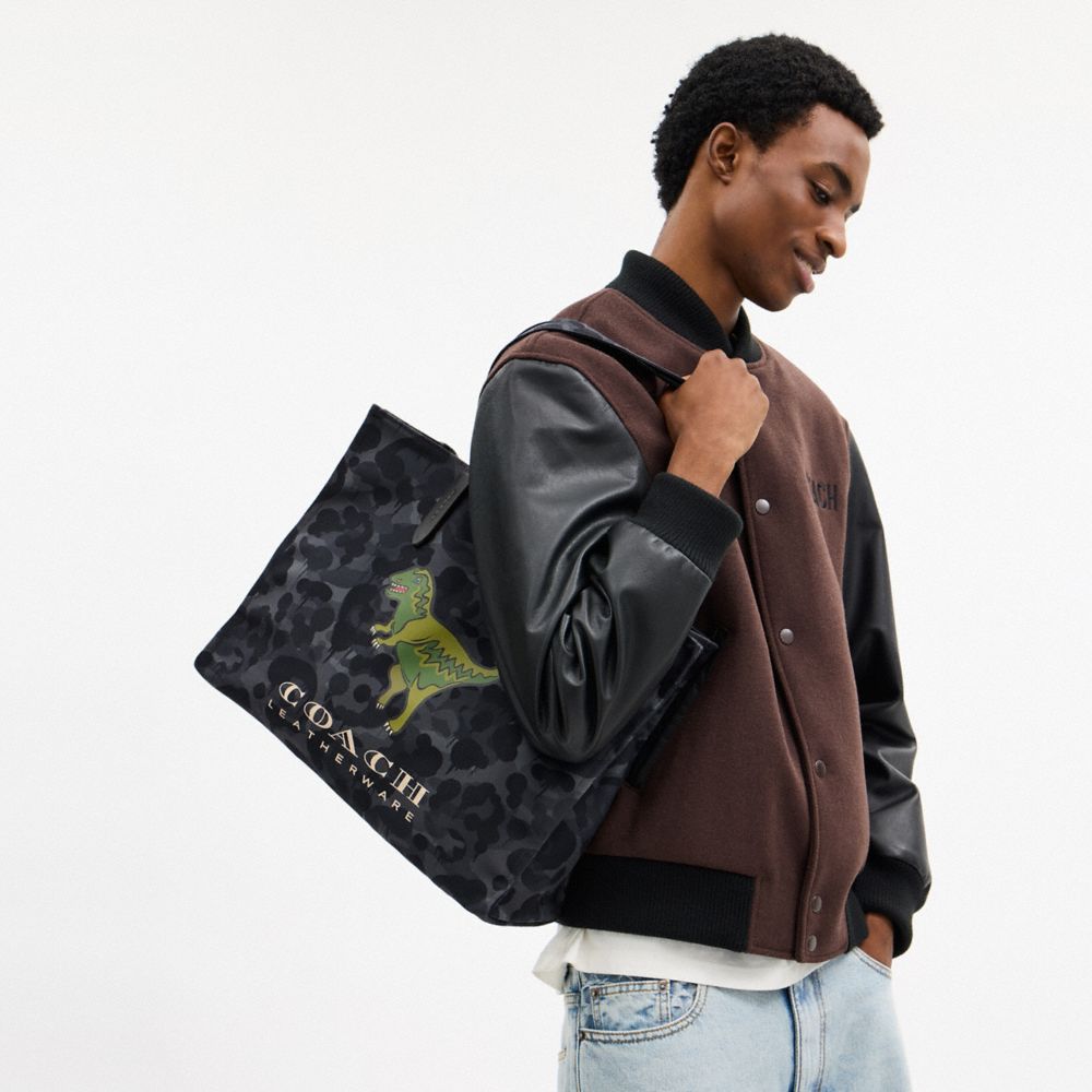 迷彩印花和REXY圖案托特手袋