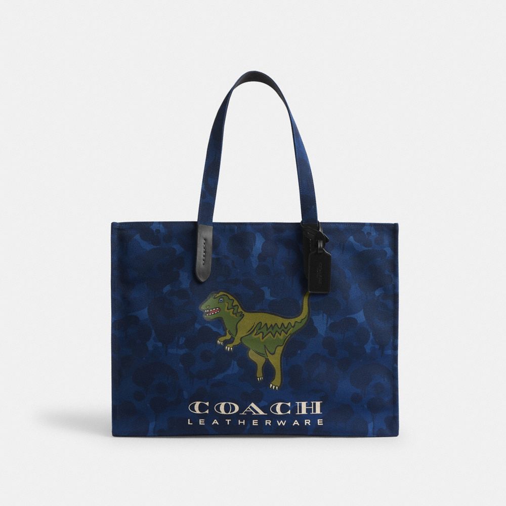Tote With Camo Print And Rexy - CCD11 - Deep Blue Multi