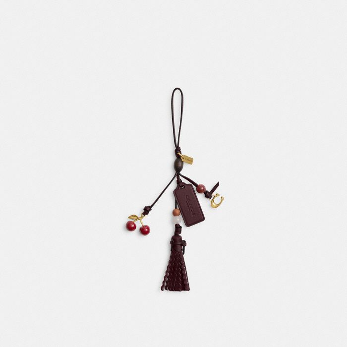 CHERRY HERITAGE LEATHER BAG CHARM