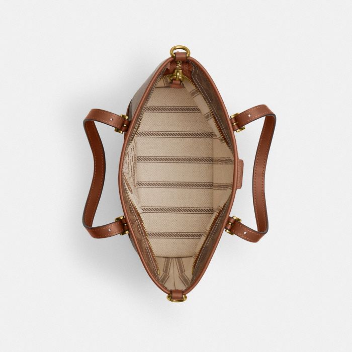 TAXI TOTE BAG 21 IN SIGNATURE CANVAS