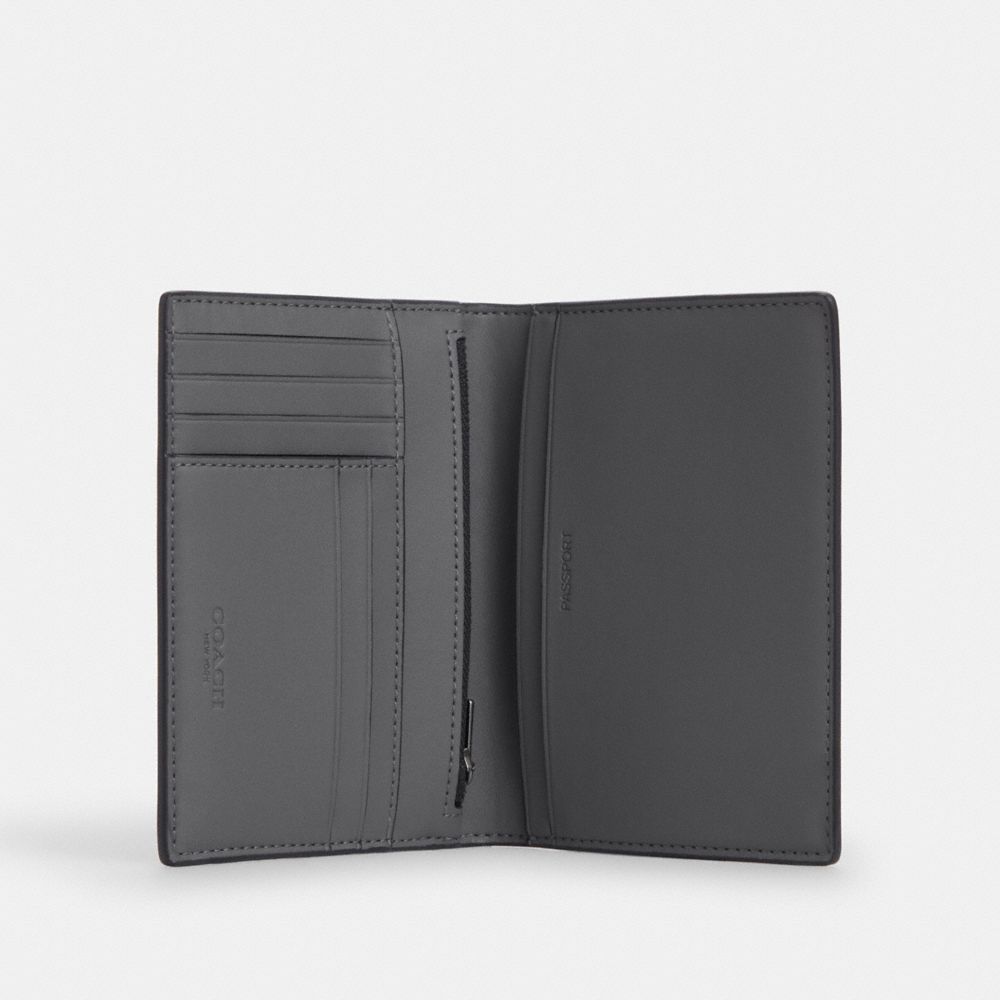 PASSPORT CARD CASE IN SIGNATURE CANVAS WITH PATCHES