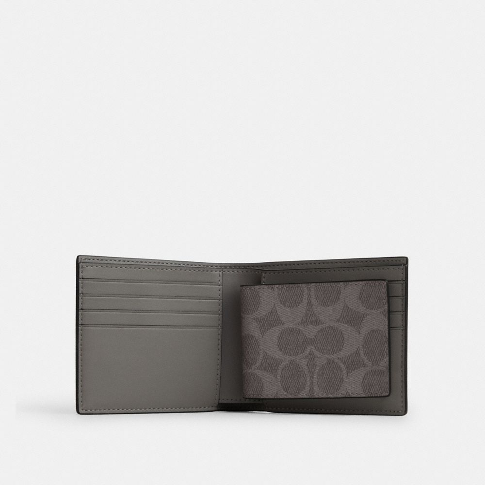 3-IN-1 WALLET IN SIGNATURE CANVAS WITH PATCHES