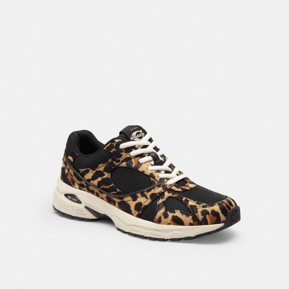 Sport Sneaker With Leopard Print - CCI52 - Black/Leopard