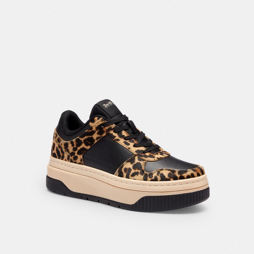 Platform Sneaker With Leopard Print - CCI57 - Black/Leopard