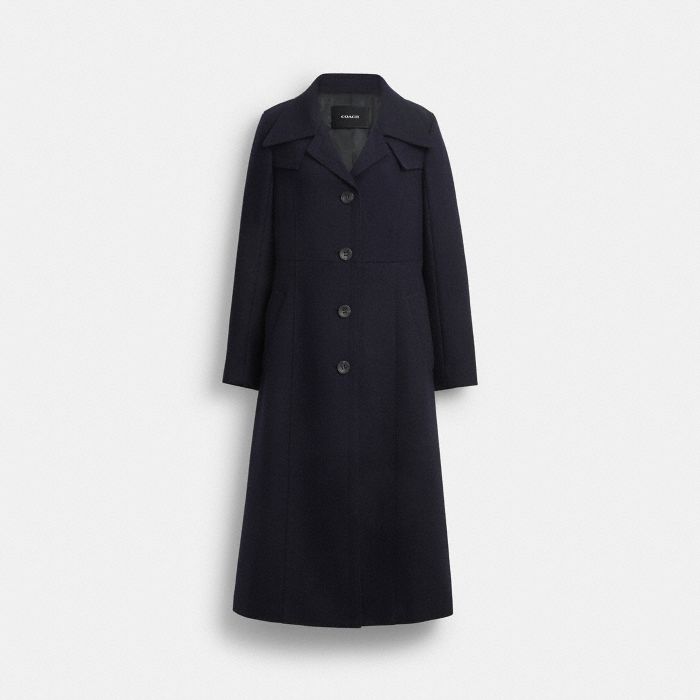 LONG WOOL TRENCH COAT