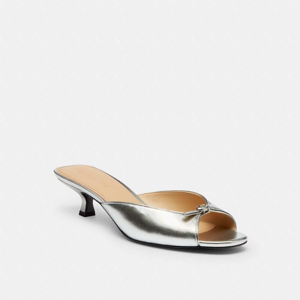 Kitten Heel Sandal - CCJ77 - Silver