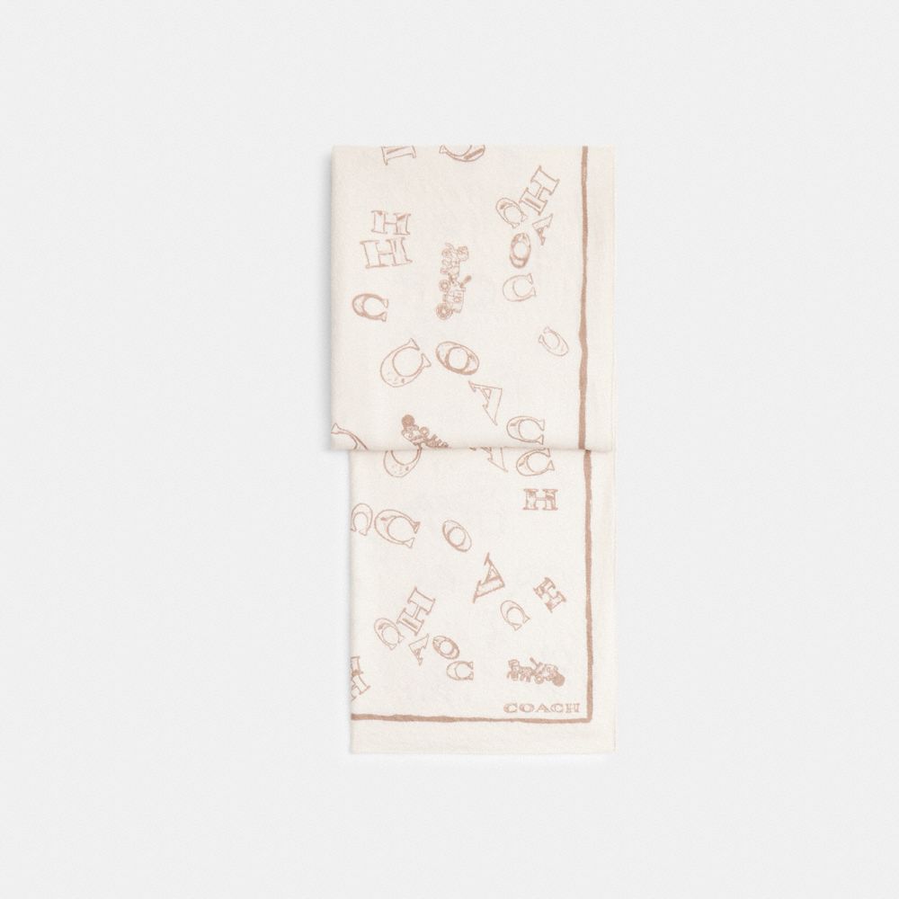Scattered Coach Print Wrap - CCK52 - Chalk