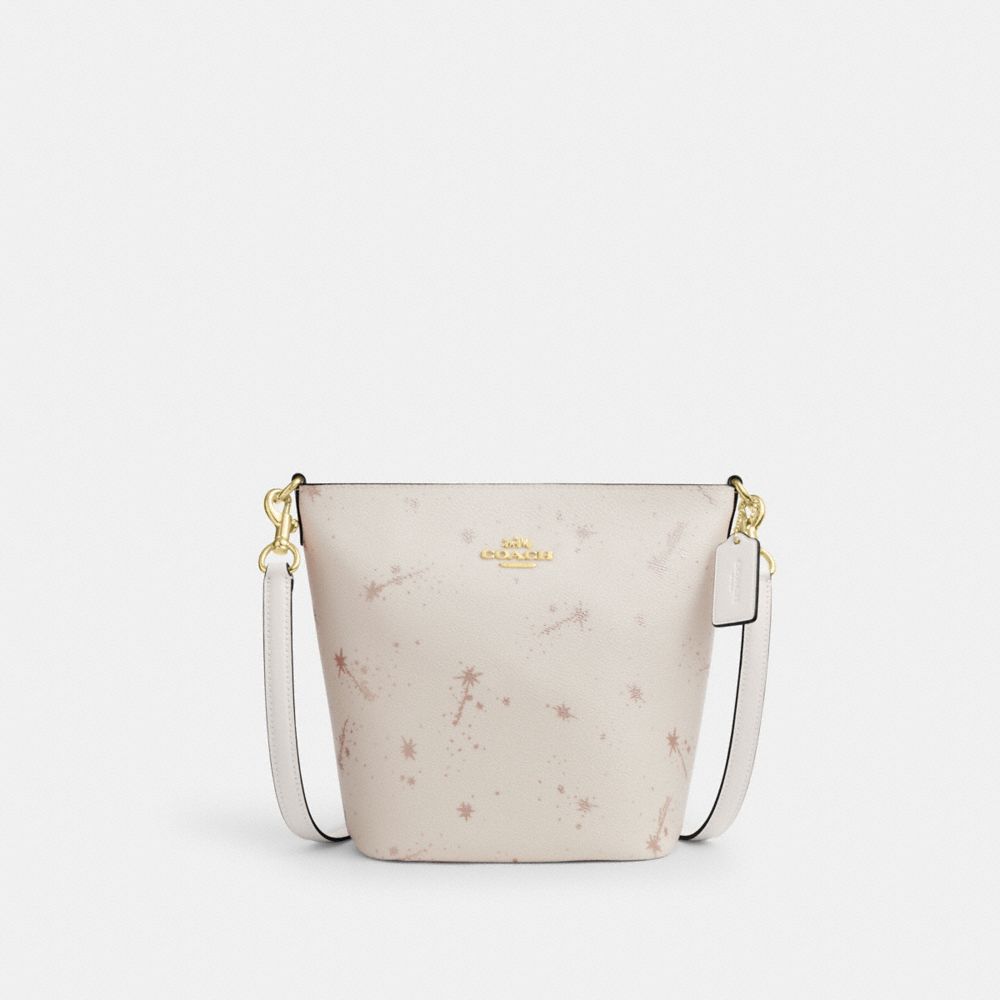 COACH CCL32 Logan Duffle Bag With Star Print GOLD/CHALK MULTI