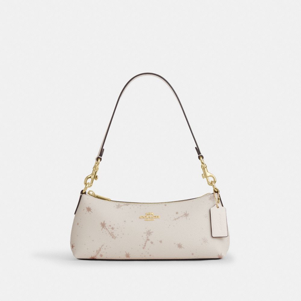 Charlotte Shoulder Bag With Star Print - CCL41 - Gold/Chalk Multi