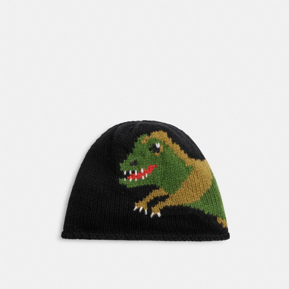 Jumbo Rexy Print Knit Beanie - CCL83 - Black