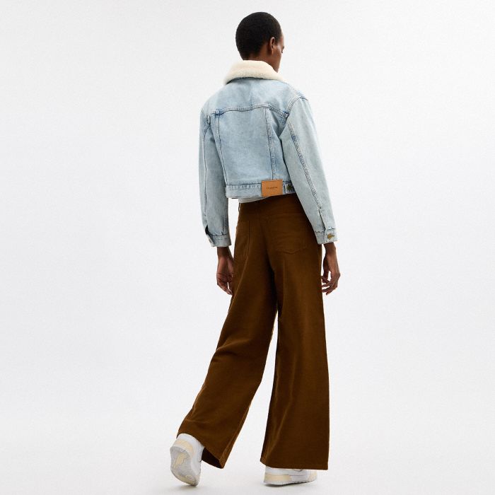 TRUCKER 棉質羊毛領短版 HERITAGE C丹寧外套