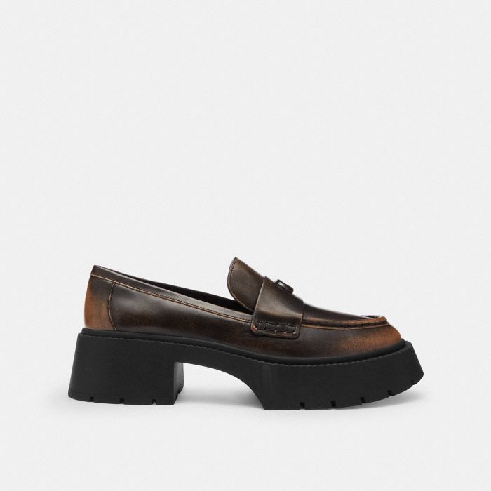 LEAH PLATFORM LOAFER IN LOVED LEATHER