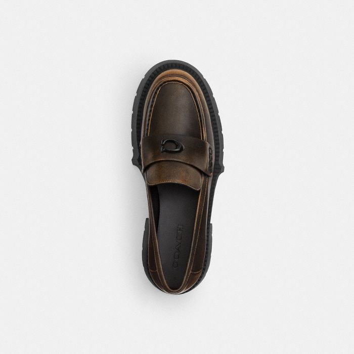 LEAH PLATFORM LOAFER IN LOVED LEATHER