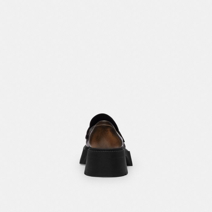 LEAH PLATFORM LOAFER IN LOVED LEATHER