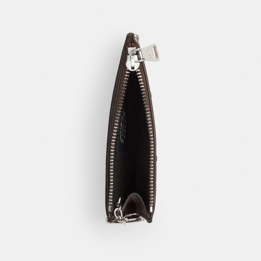 Zip Card Case With Key Ring In Upcrafted Leather