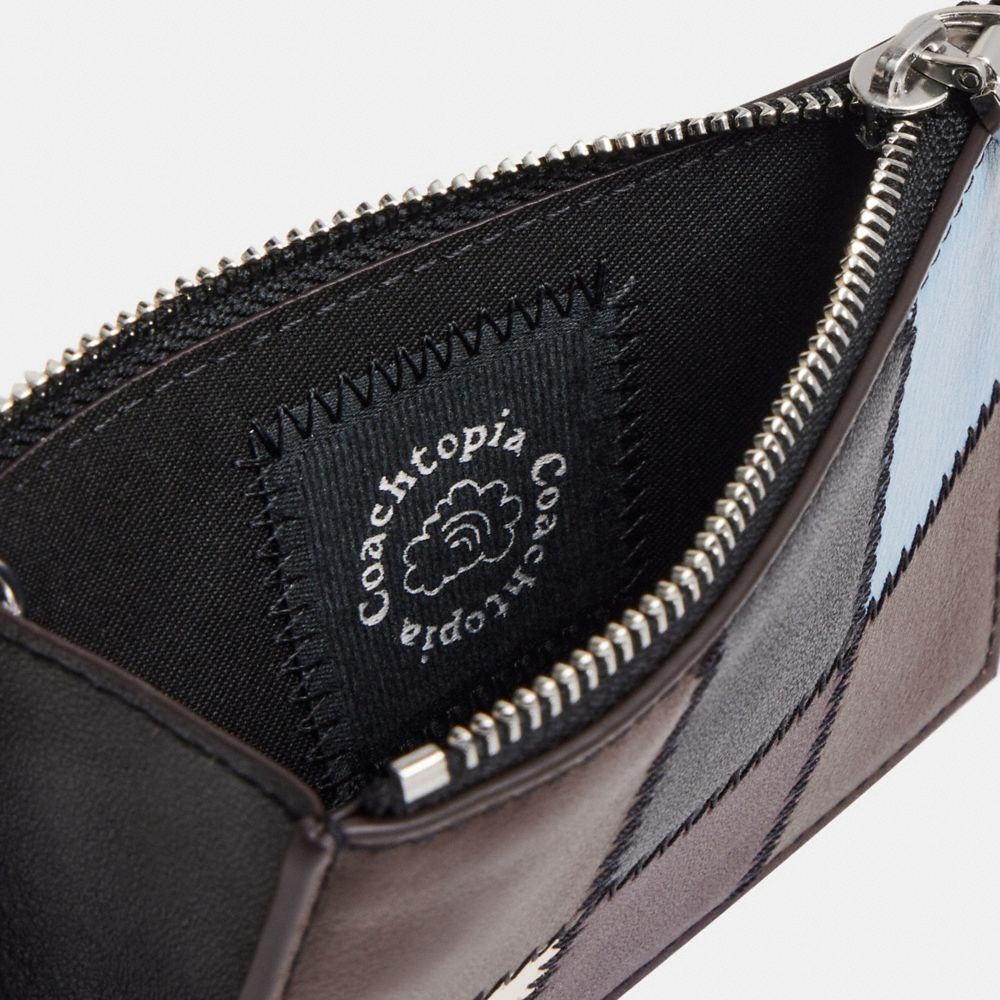 Zip Card Case With Key Ring In Upcrafted Leather