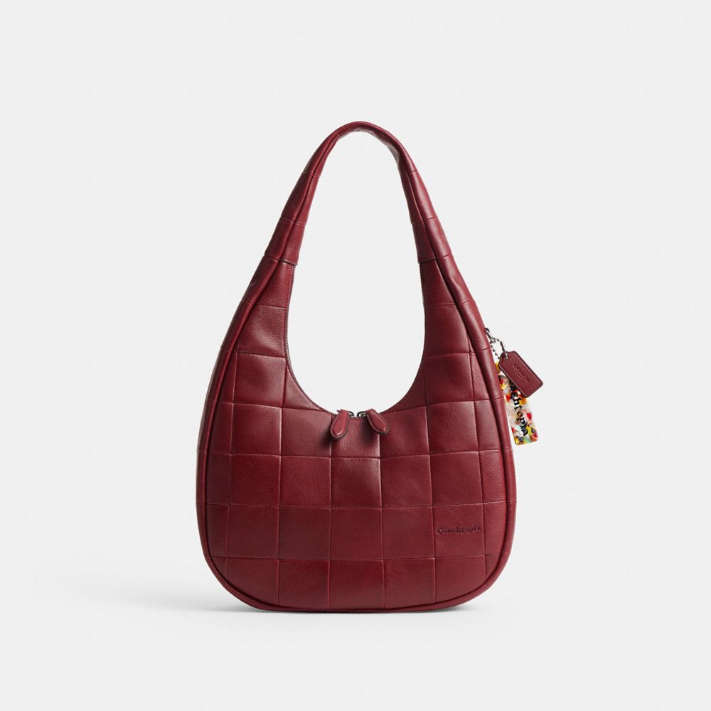 Alter/Ego Crescent Shoulder Bag In Upcrafted Leather - CCM62 - Dark Ruby