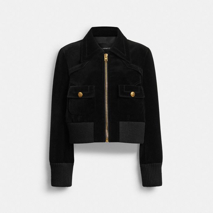 VELVET BLOUSON JACKET