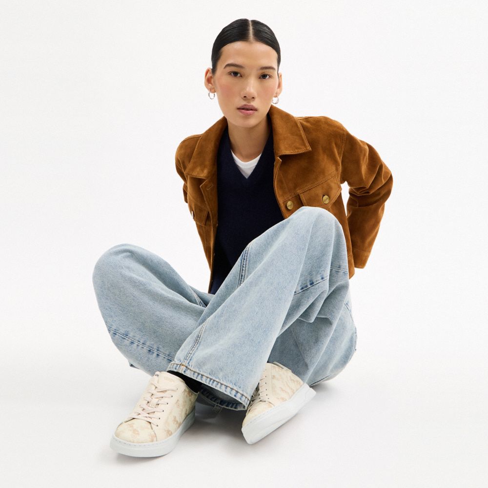 馬車圖案印花HIGH LINE運動鞋