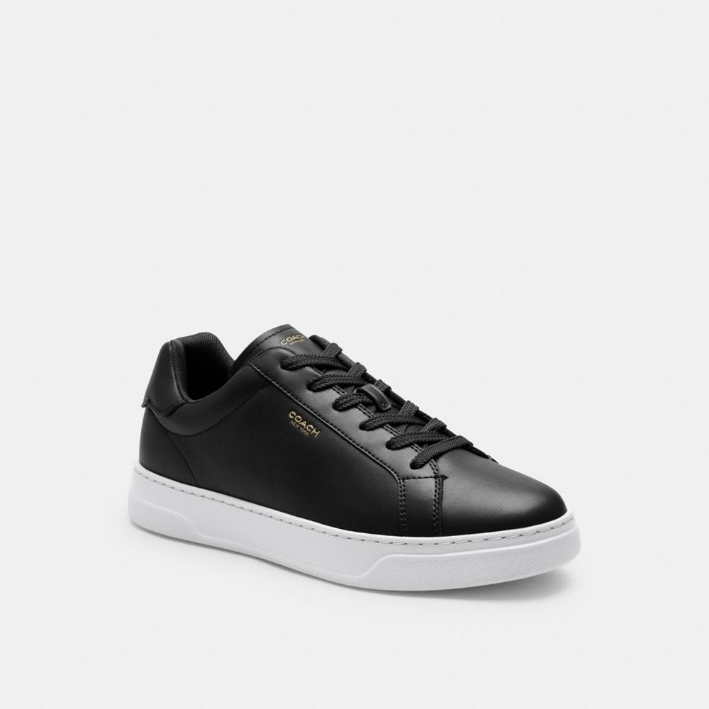 COACH&reg;,High Line Sneaker,EVA,Leather,Low Top,Casual,Fabric,Shoelaces,Breathable,Casual,Black