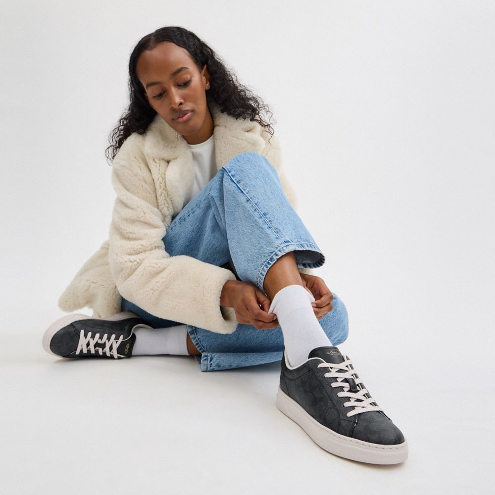 HIGH LINE SNEAKER IN SIGNATURE CANVAS