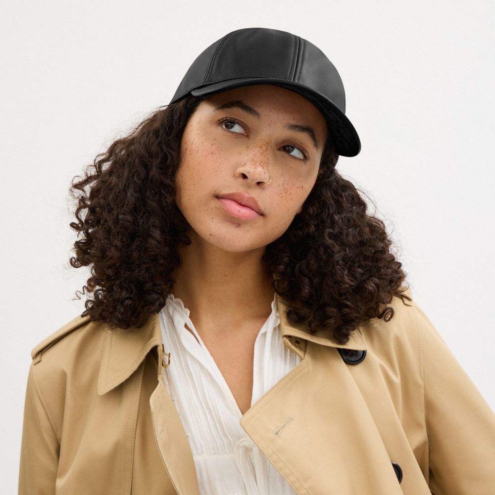 LEATHER BASEBALL HAT
