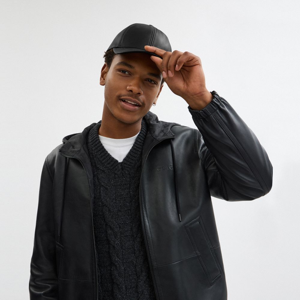 LEATHER BASEBALL HAT