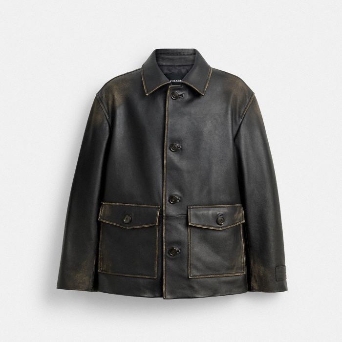 LOVED LEATHER SHIRT JACKET