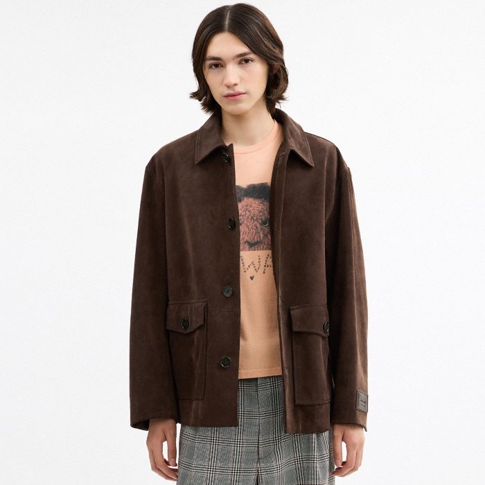 SUEDE SHIRT JACKET