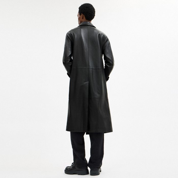 LEATHER MAC COAT