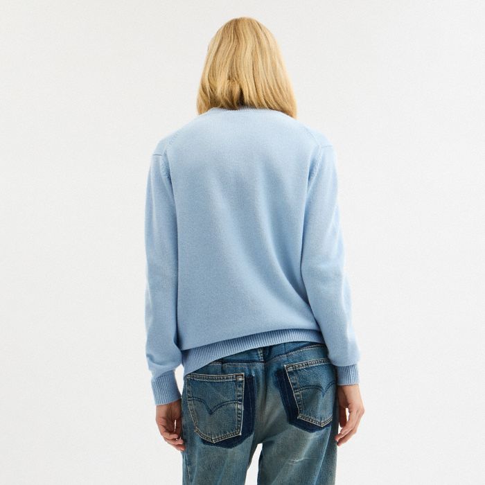 BUNNY GRAPHIC INTARSIA CREWNECK SWEATER