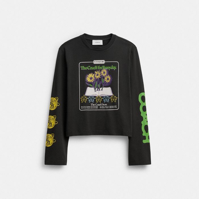 LONG SLEEVE GRAPHIC T-SHIRT IN ORGANIC COTTON