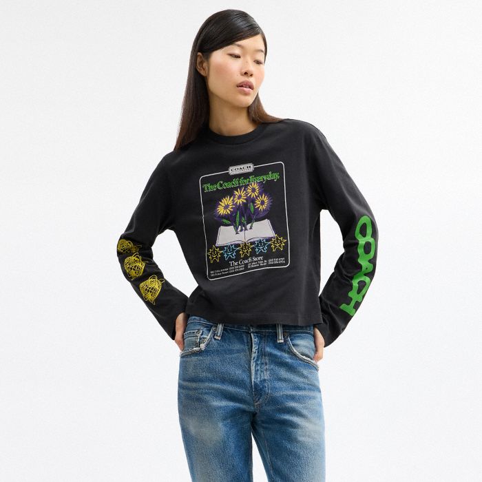 LONG SLEEVE GRAPHIC T-SHIRT IN ORGANIC COTTON