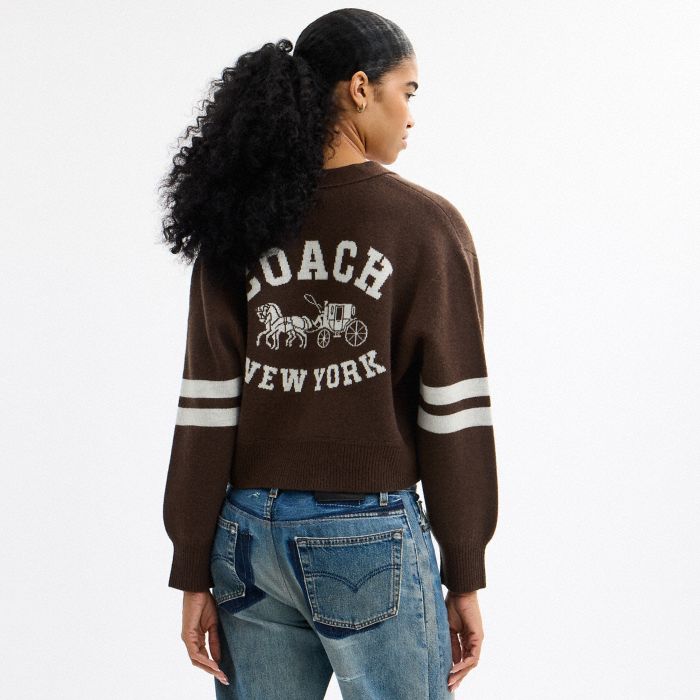 HORSE AND CARRIAGE CROPPED CARDIGAN