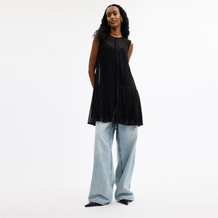 VELVET BURNOUT DRESS