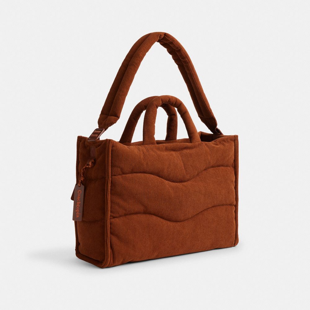 Coachtopia Loop Tote With Wavy Quilting In Corduroy
