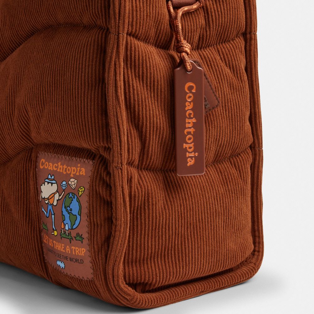 Coachtopia Loop Tote With Wavy Quilting In Corduroy