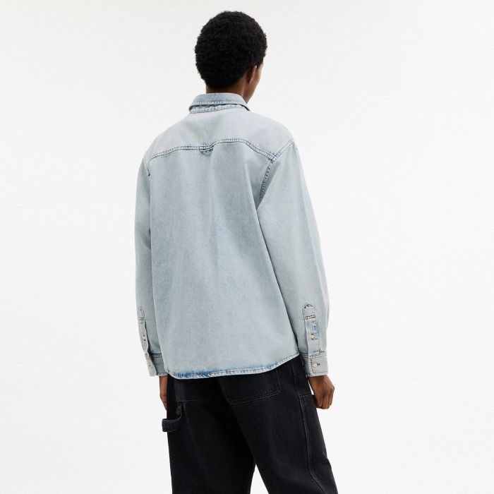 LONG SLEEVE DENIM SHIRT IN ORGANIC COTTON