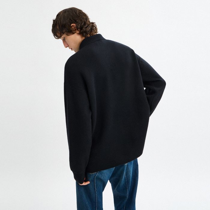 RELAXED LONG SLEEVE KNIT POLO